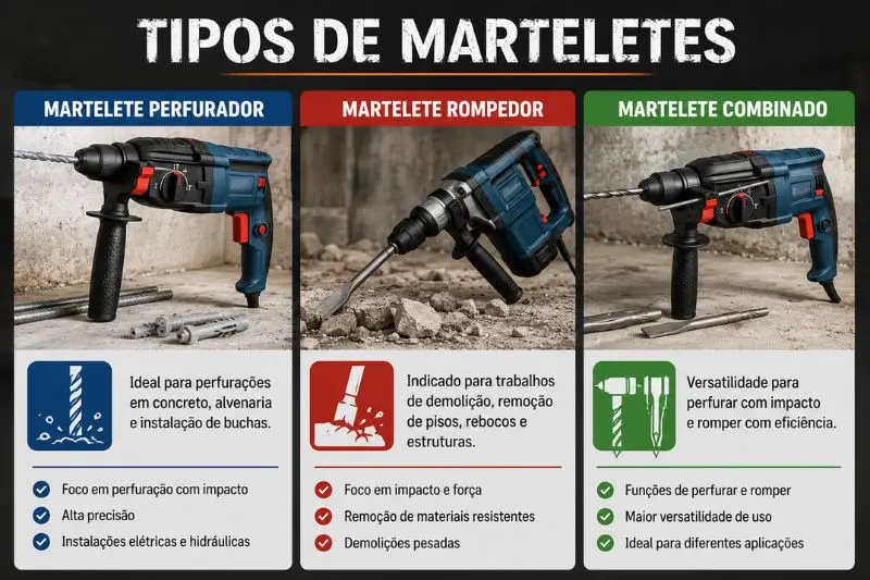 Tipos de Marteletes